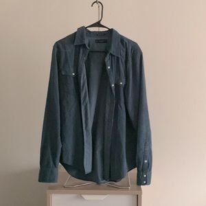 Mens button up light-weight corduroy